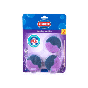 PASTILLA DESINFECTANTE P/TANQUE LAVANDA / PINO X 3 UND - VIRUTEX
