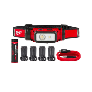 LINTERNA PARA CASCO IP54 MARCA: MILWAUKEE MODELO: 2163-21 FLUJO LUMINOSO: 100-600 LÚMENES