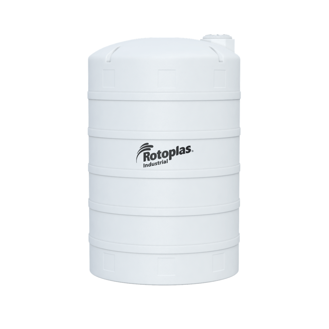 TANQUE ROTOPLAST TVC-S 15000 L CON PROTECCION UV, AROS DE REFUERZO BLANCO + CONEXION VITON 2 PULG - ROTOPLAST