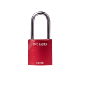 CANDADO DE SEGURIDAD ROJO PDL-38 AISLADO - LOTO MASTER