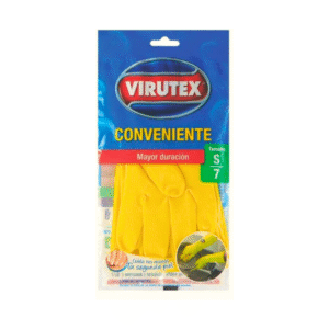 GUANTE DE JEBE AMARILLO CONVENIENTE / TALLA S - M - L - VIRUTEX