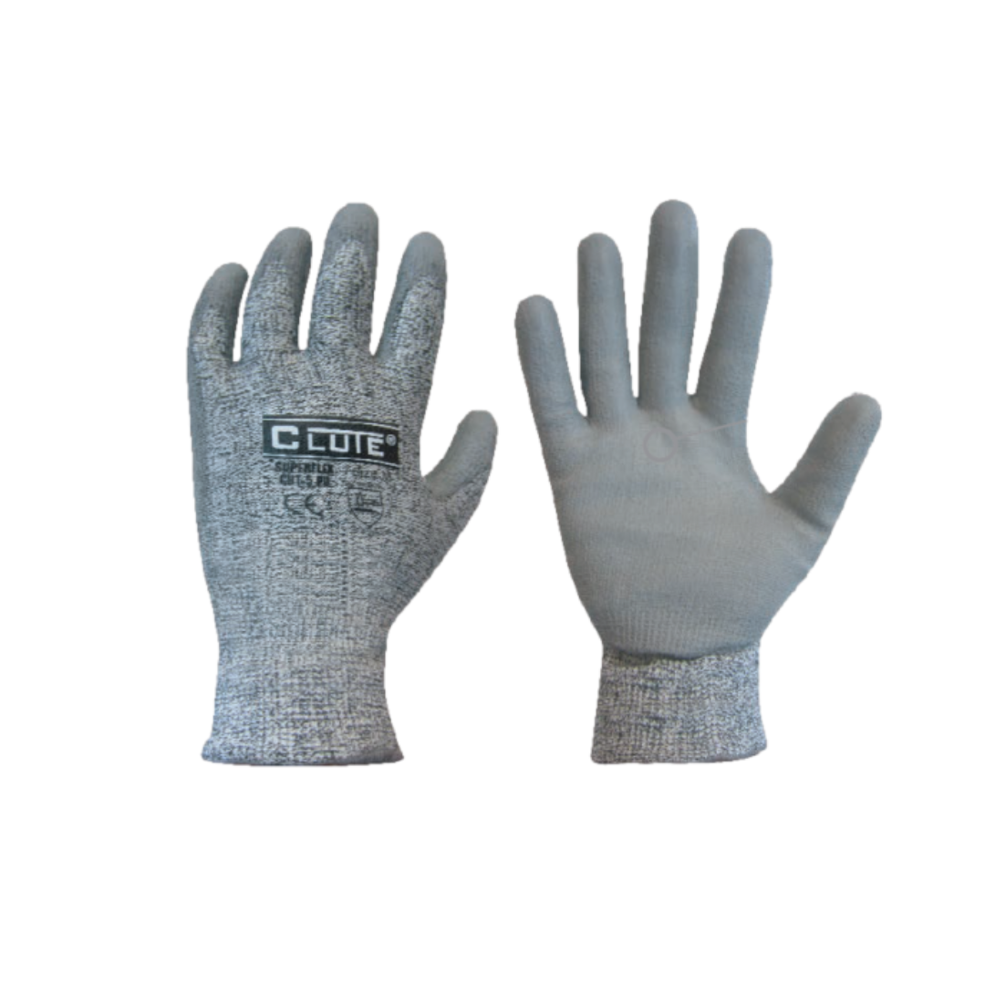 GUANTE SUPER FLEX CUT5 GRIS MOTEADO / GRIS TALLA 8/M - TALLA 9/L - CLUTE