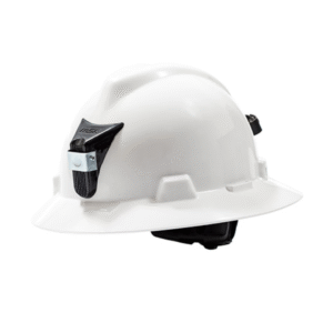 CASCO MSA SOMBRERO V-GARD - FAST TRACK (rueda), Minero BLANCO CON PORTALAMPARA