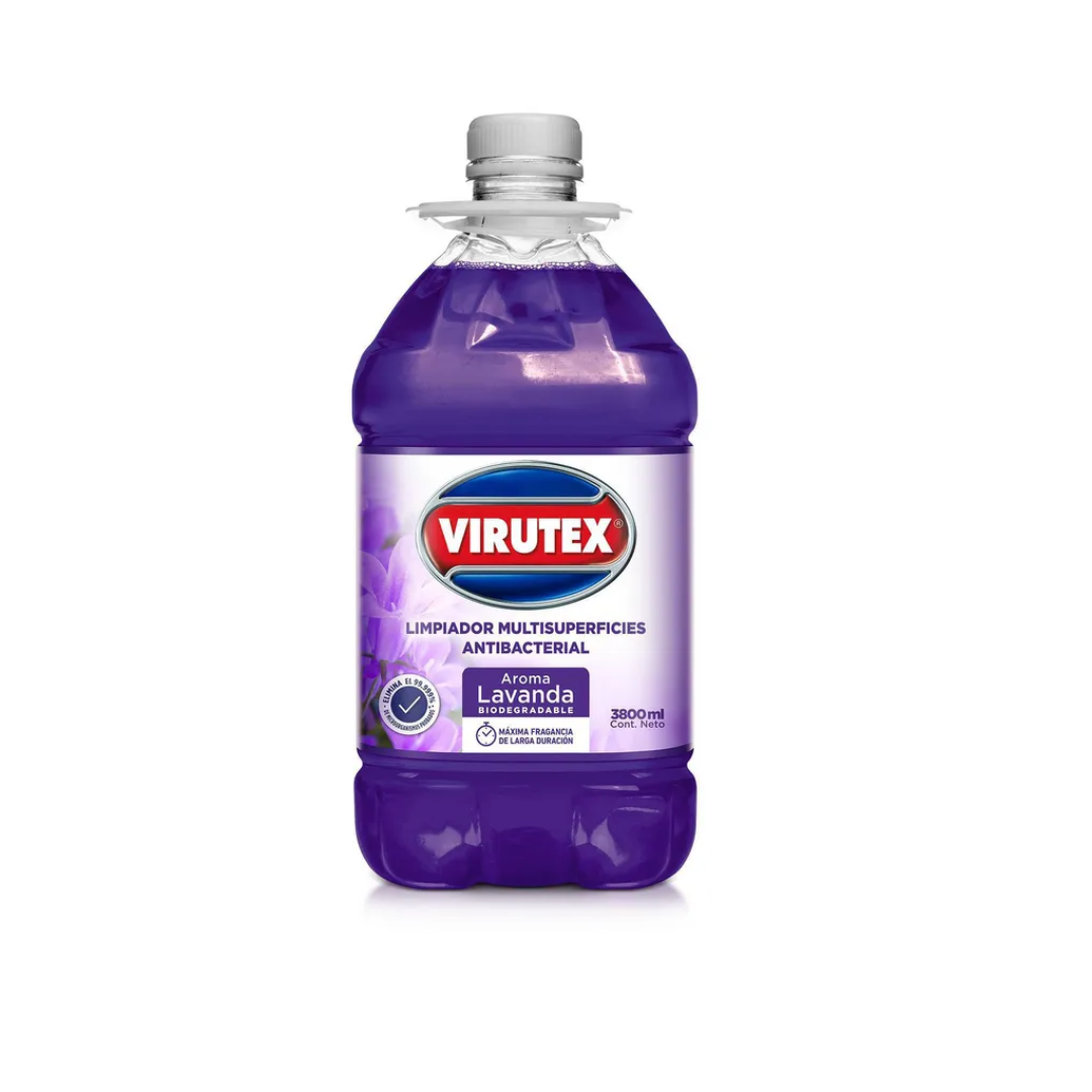 LIMPIATODO MULTISUPERFICIES ANTIBACTERIAL LAVANDA / PRIMAVERA / FLORAL / BAMBU X 3.8L - VIRUTEX