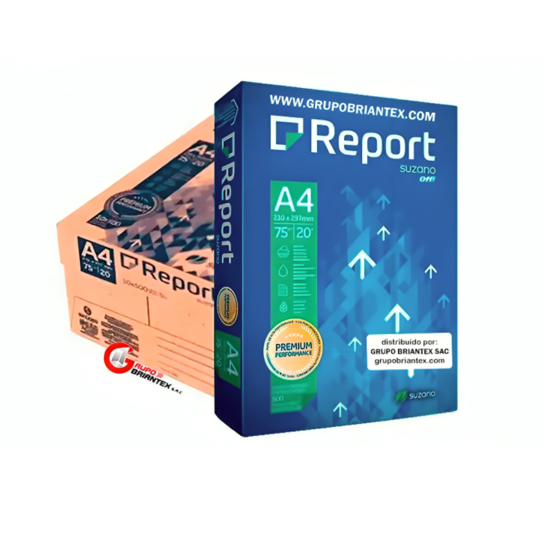 Papel Bond A4 75gr Report (cajax5millares)