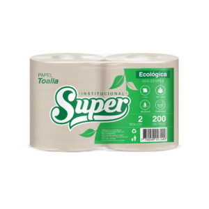 PAPEL TOALLA SUPER ECON ECOLOGICA UH 200 MT PAQ X 2 roll