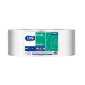 PAPEL HIGIÉNICO JUMBO BLANCO CLASSIC X 500MTS X 4 UND 361702 - ELITE PROFESSIONAL