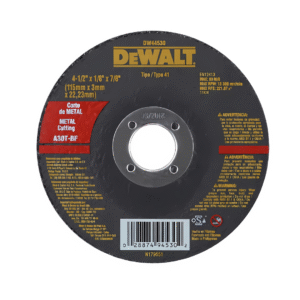 DISCO CORTE METAL 4-1/2" x 1/8" (3.17mm)-DEWALT